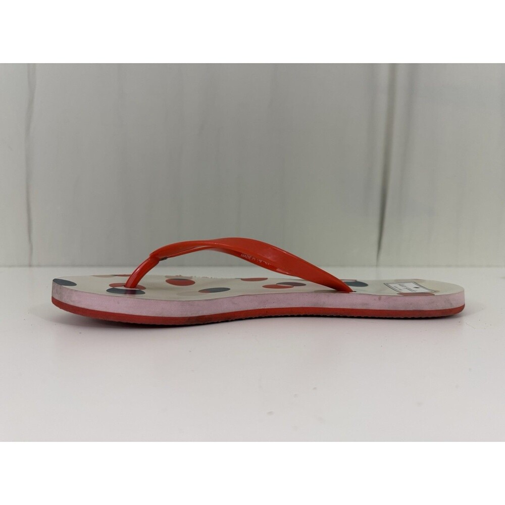 Kate Spade Feldon Flip Flop New in Box Oskar Dot Print Size 10B Red White Black - Picture 9 of 12